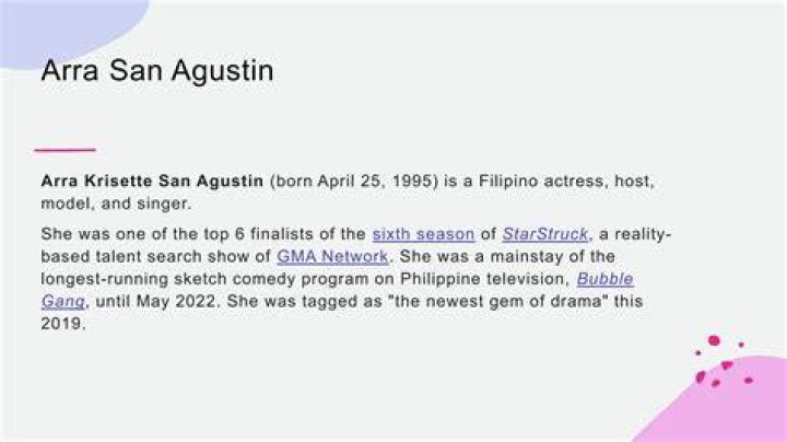 Arra San Agustin Biography, Age, Height, Husband, Net Worth, Family