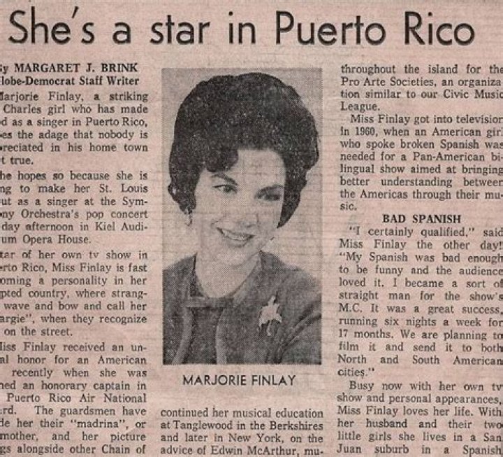Marjorie Finlay biografía, edad, altura, esposa, net worth, familia